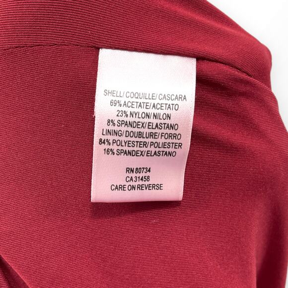 00s BCBGMAXAZRIA Vintage Red Halter Top Sweetheart Neckline Mini Dress - Picture 5 of 6